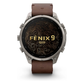 Garmin Fēnix 9 Pro inReach® 47mm Titanium Brown Leather Strap Watch 010-04336-41
