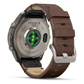 Garmin Fēnix 9 Pro inReach® 47mm Titanium Brown Leather Strap Watch 010-04336-41