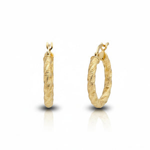 AROS ORO 18KL RIZADOS - 16MM