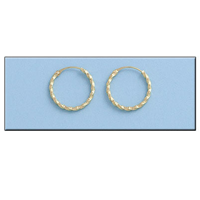 AROS ORO 18KL RIZADOS - 14MM