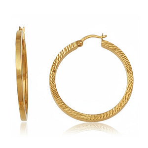 AROS ORO 18KL TALLADOS - 30MM