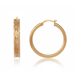 AROS ORO 18KL GRECA  -25MM