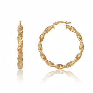 AROS ORO 18KL ONDULADOS - 30MM