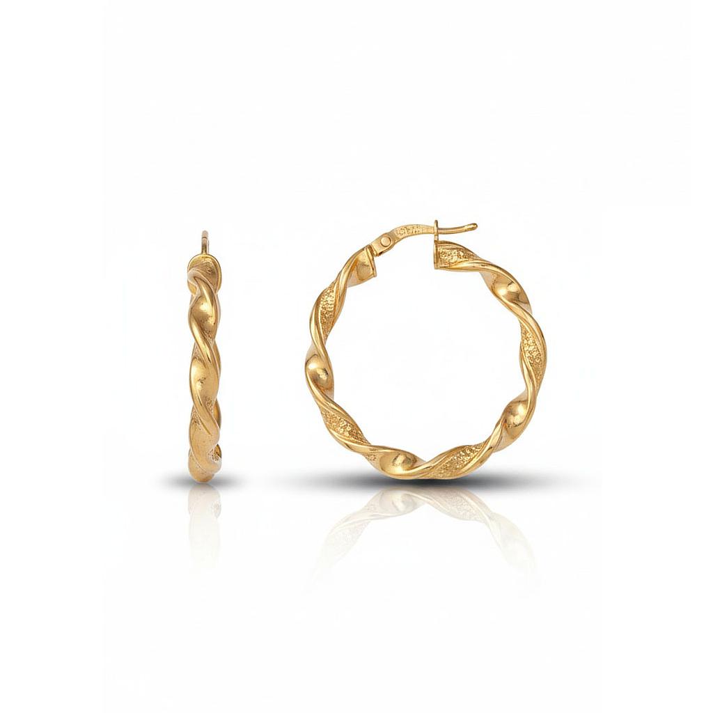 AROS ORO 18KL ONDULADOS - 25MM