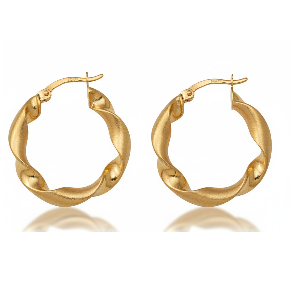 AROS ORO 18KL ONDULADOS - 21MM