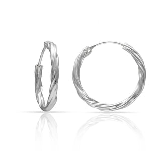 AROS PLATA 925MM TRENZADOS - 17MM