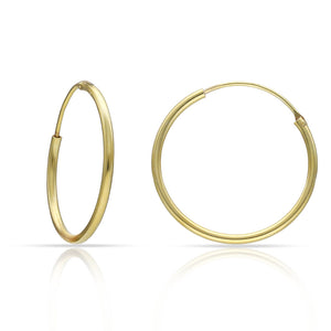AROS PLATA CHAPADA EN ORO - 18MM