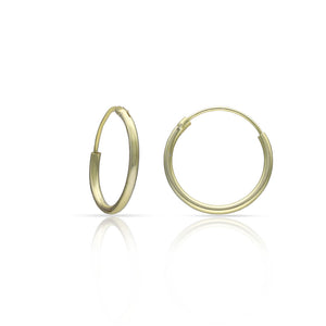 AROS PLATA CHAPADA EN ORO - 12MM