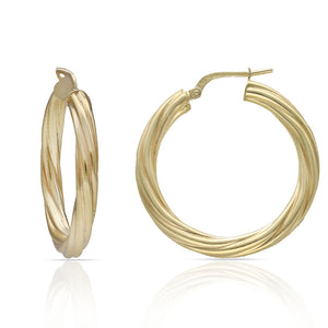 AROS PLATA CHAPADA ORO - 25MM