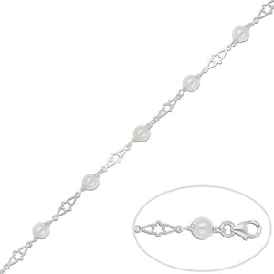 PULSERA PLATA 925MM PERLAS