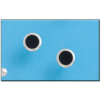 PENDIENTE PLATA 925MM CIRCULO NEGRO - 8MM