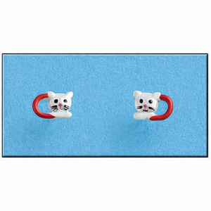 PENDIENTES PLATA 925MM GATO