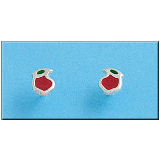 PENDIENTE PLATA 925MM MANZANA ESMALTADA