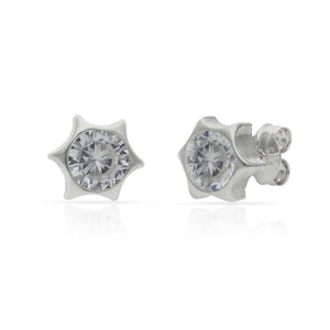 PENDIENTE PLATA 925MM ESTRELLA CIRCONITA