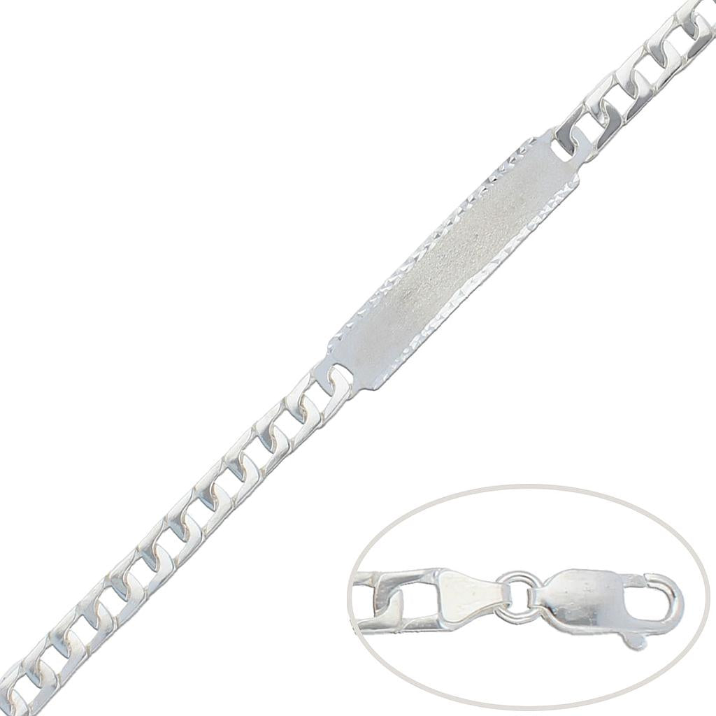 PULSERA CON PLACA PLATA 925MM - 6.50MM