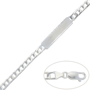 PULSERA CON PLACA PLATA 925MM - 6.50MM