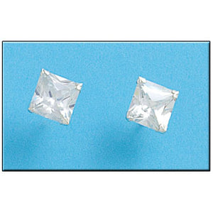 PENDIENTE PLATA 925MM CUADRADO - 8.6X8.6MM