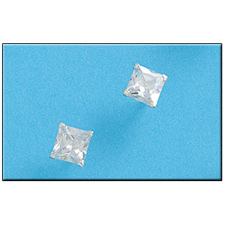 PENDIENTES PLATA 925MM CUADRADO - 6.6X6.6MM ** AGOTADO TEMPORALMENTE**