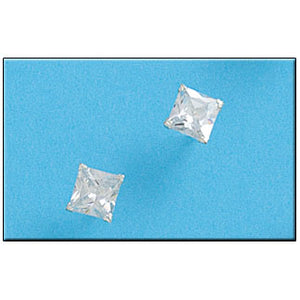 PENDIENTES PLATA 925MM CUADRADO - 6.6X6.6MM ** AGOTADO TEMPORALMENTE**