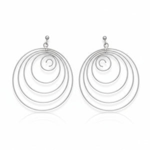 PENDIENTES ESPIRAL PLATA 925MM