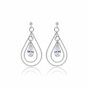 PENDIENTES LAGRIMA PLATA 925MM
