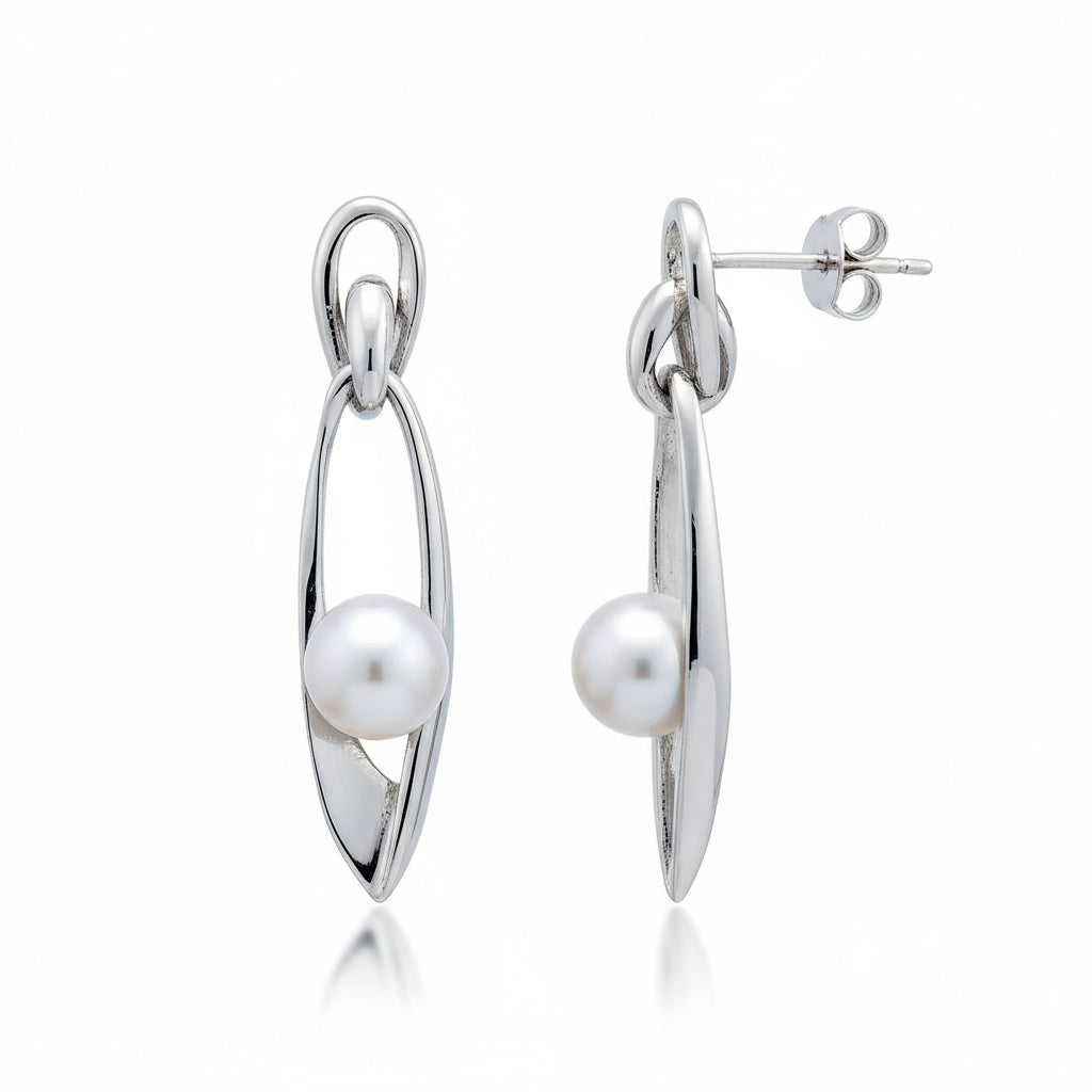 PENDIENTES PLATA 925MM PERLAS CULTIVADAS