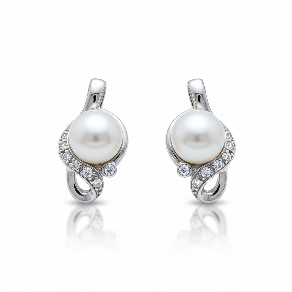PENDIENTES PERLAS CULTIVADAS PLATA 925MM