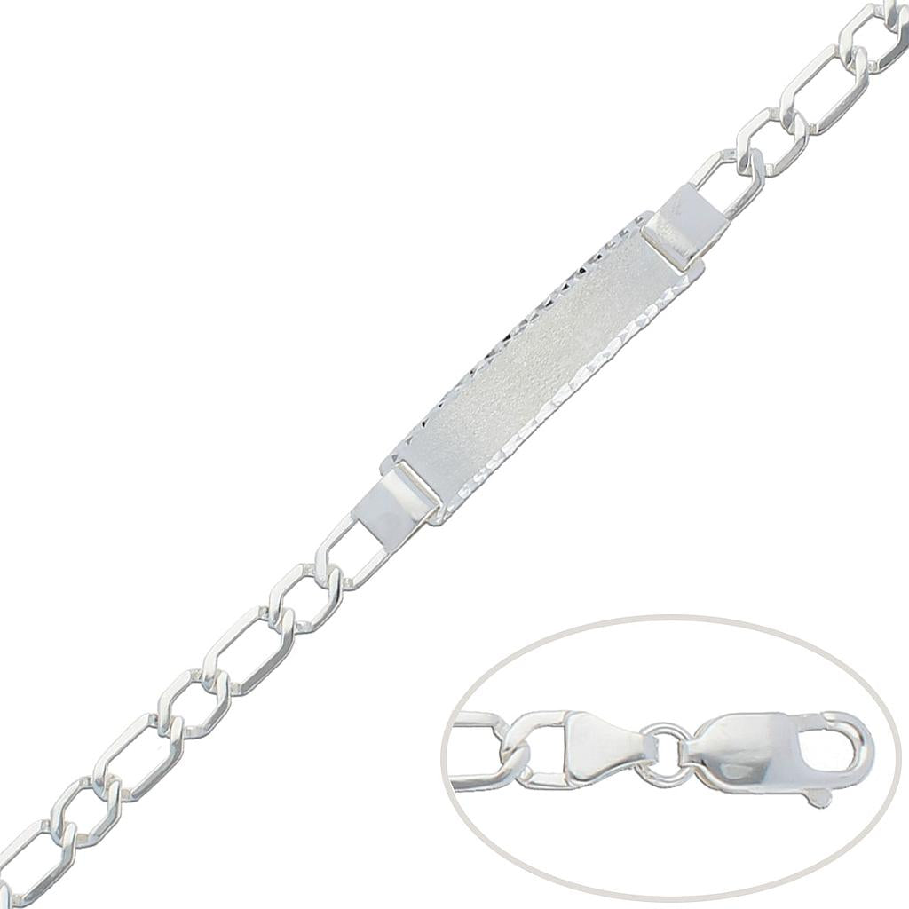 PULSERA CON PLACA PLATA 925MM - 6.50MM