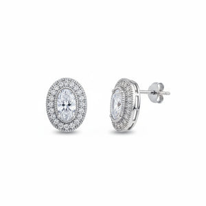 PENDIENTES PLATA 925MM OVALADO CIRCONITAS
