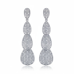 PENDIENTES PLATA 925MM LAGRIMA CIRCONITAS