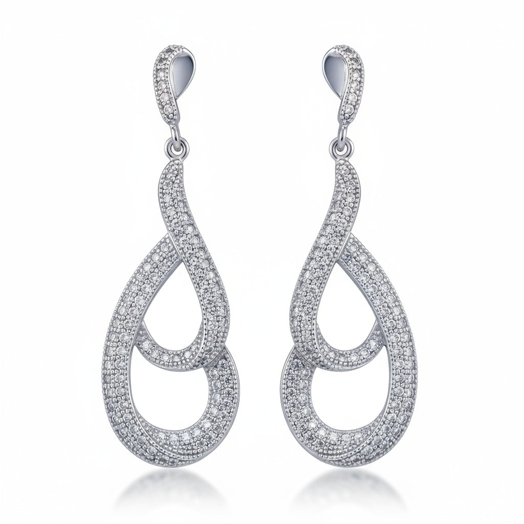 PENDIENTES PLATA 925MM CIRCONITAS