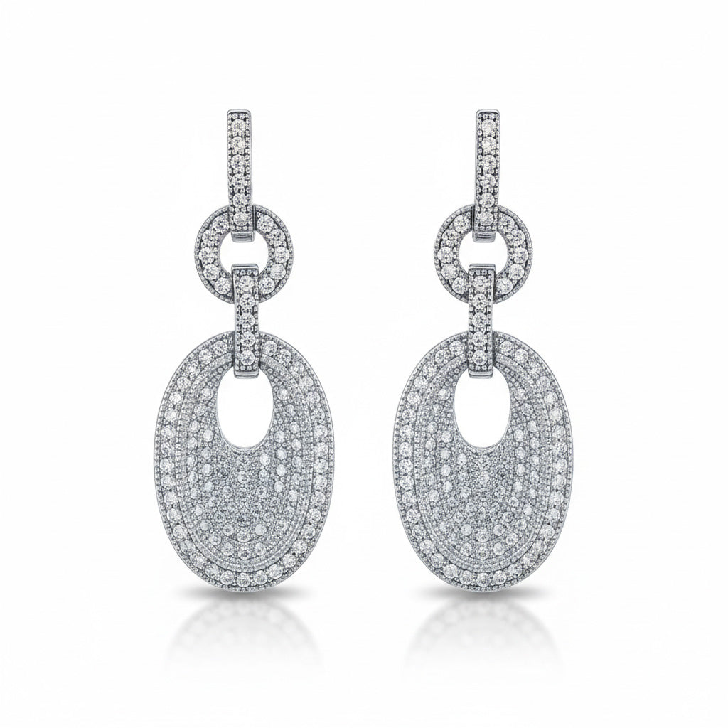 PENDIENTES PLATA 925MM CIRCONITAS