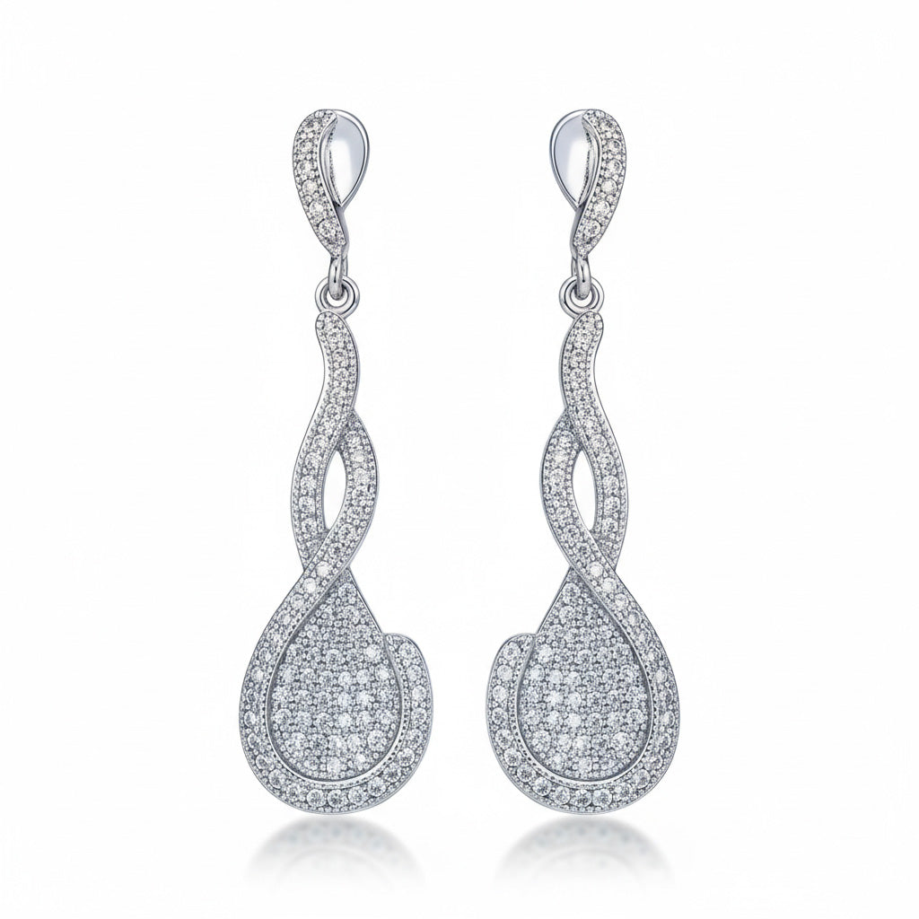 PENDIENTES PLATA 925MM CIRCONITAS