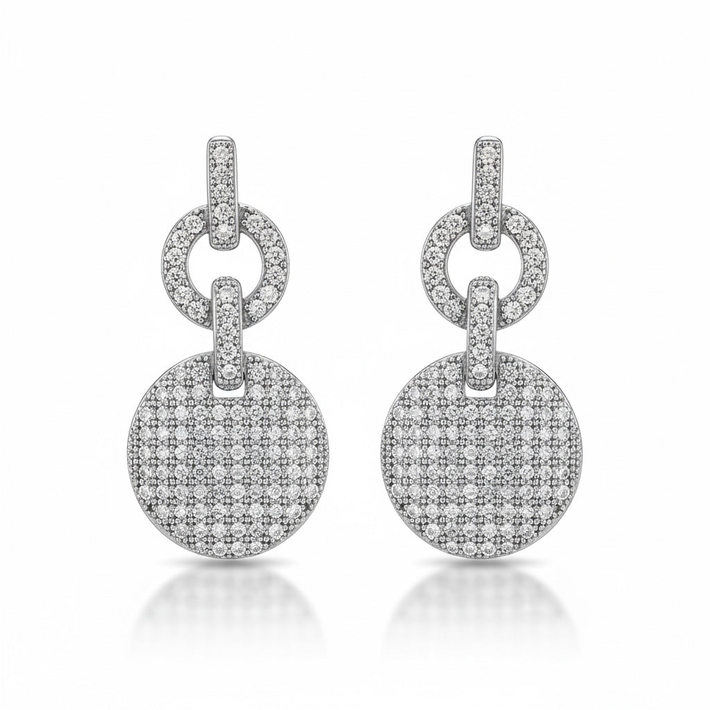 PENDIENTES PLATA 925MM CIRCONITAS