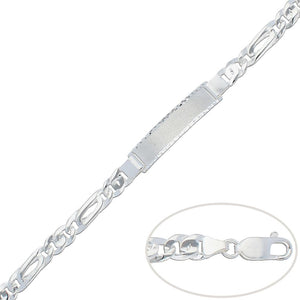 PULSERA CON PLACA PLATA 925MM - 7MM