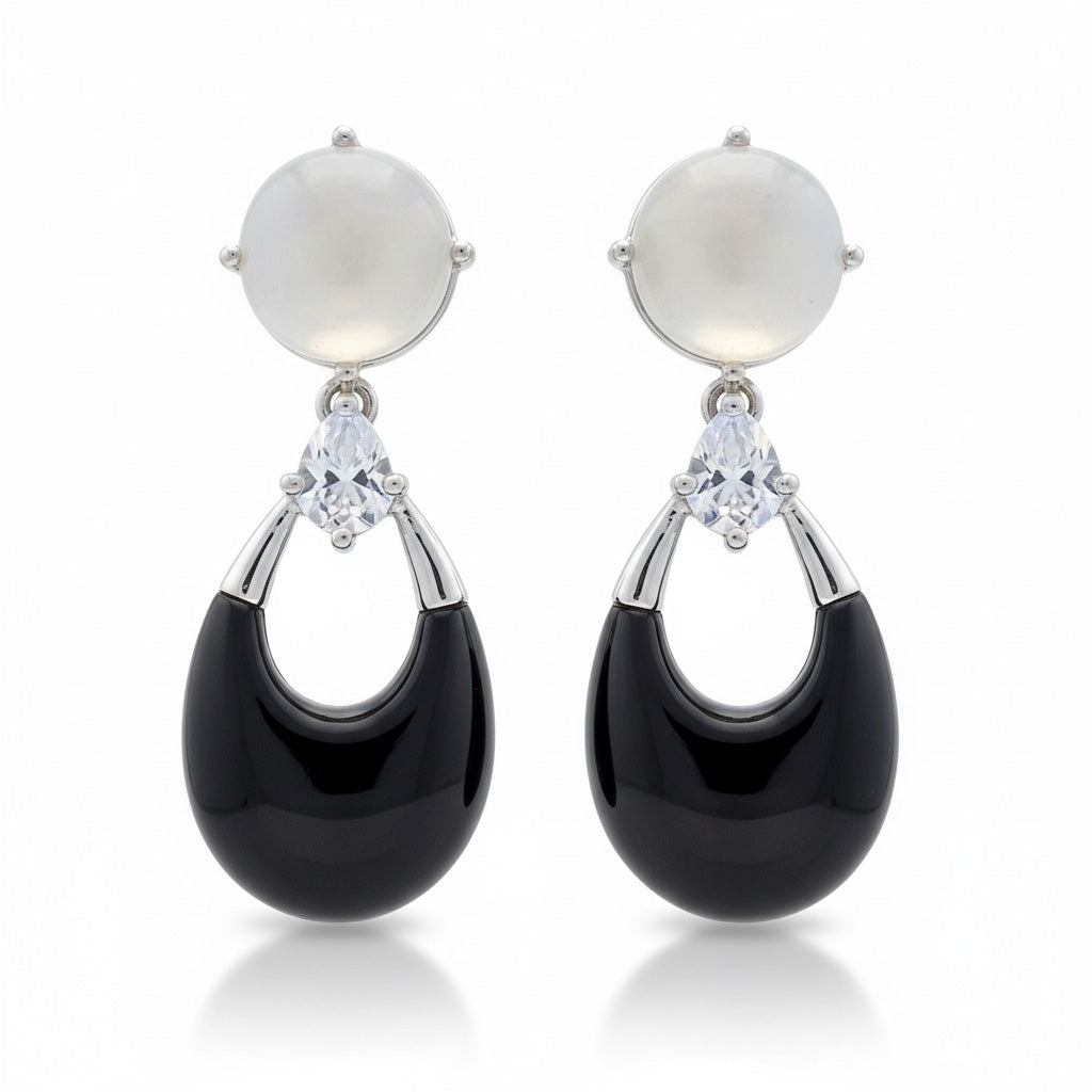 PENDIENTES PLATA 925MM OJO DE GATO