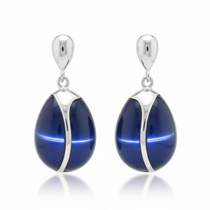 PENDIENTES PLATA 925MM OJO DE GATO
