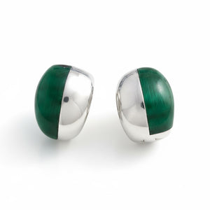 PENDIENTES PLATA 925MM OJO DE GATO VERDE