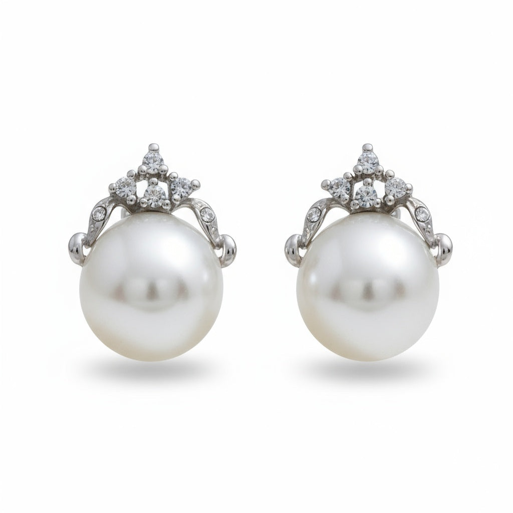 PENDIENTE PLATA 925MM PERLA CHINA - 13MM