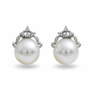 PENDIENTE PLATA 925MM PERLA CHINA - 13MM