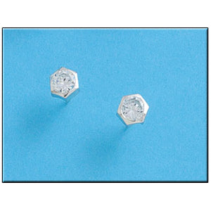 PENDIENTE PLATA 925MM HEGONAL CIRCONITA
