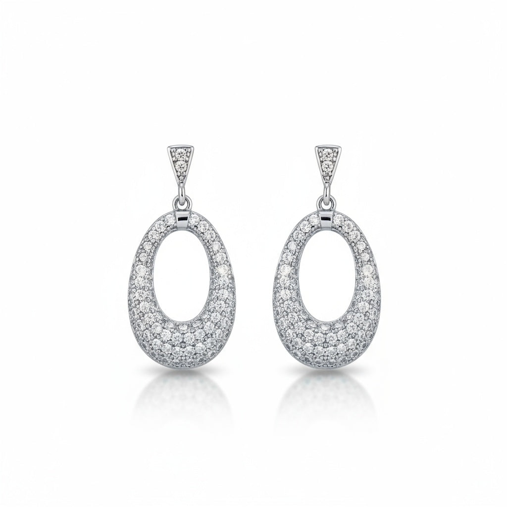 PENDIENTES PLATA 925MM CIRCONITAS