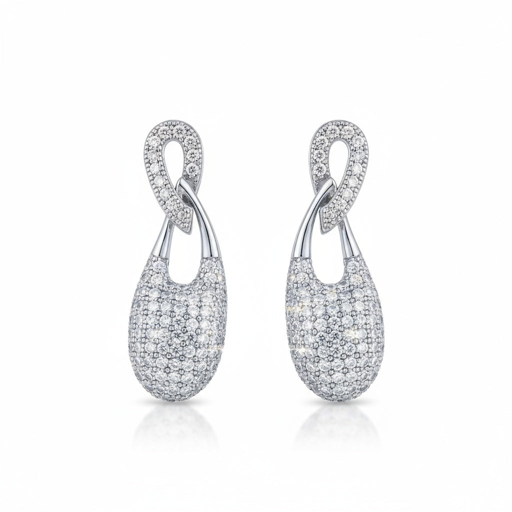 PENDIENTES PLATA 925MM CIRCONITAS