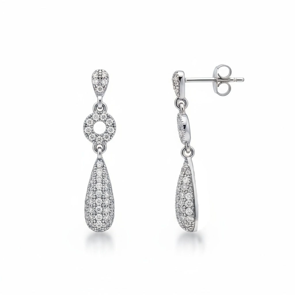 PENDIENTES PLATA 925MM CIRCONITAS
