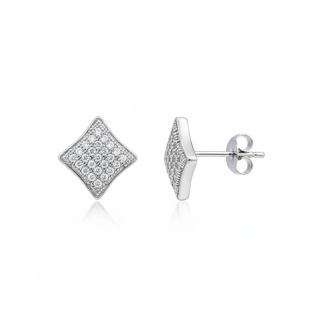 PENDIENTES PLATA 925M CUADRADO