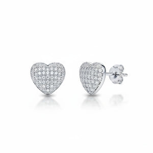 PENDIENTES CORAZON CIRCONITA PLATA 925MM
