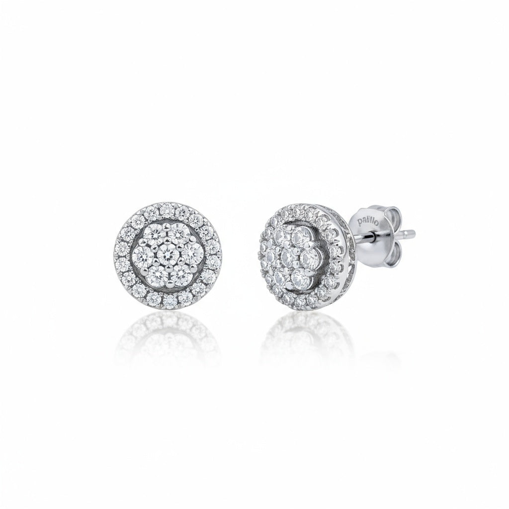 PENDIENTES REDONDO CIRCONITA PLATA 925MM