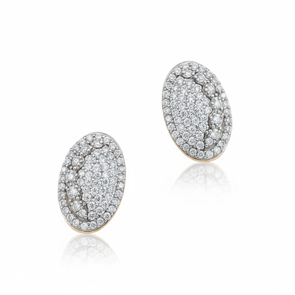 PENDIENTES PLATA 925MM OVALADO CIRCONITAS