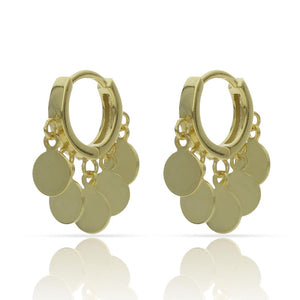 AROS PLATA CHAPADA ORO MONEDAS - 3MM