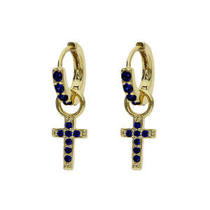 AROS PLATA CHAPADA ORO CRUZ - 3MM